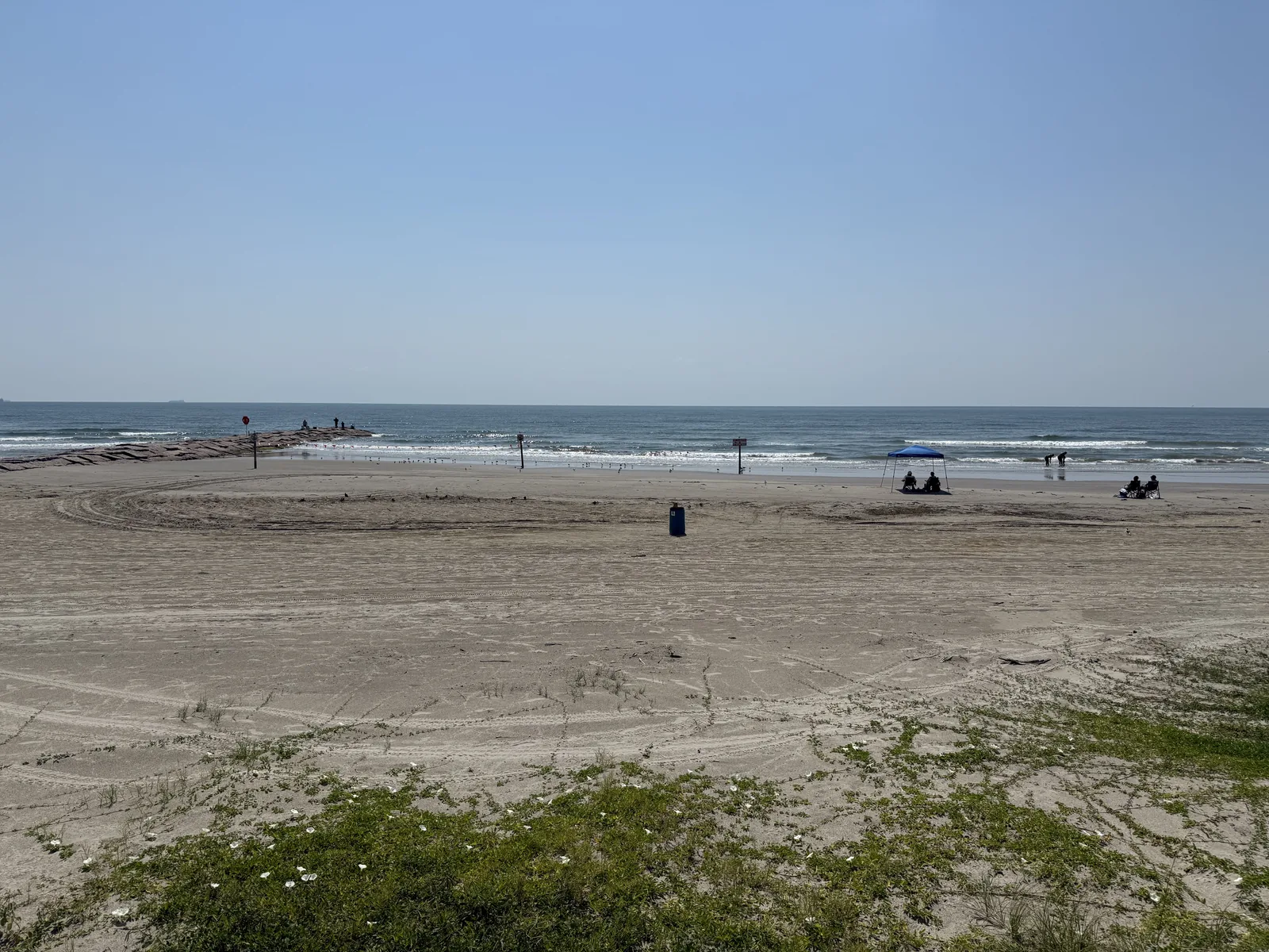 The beach seen from the Seawall