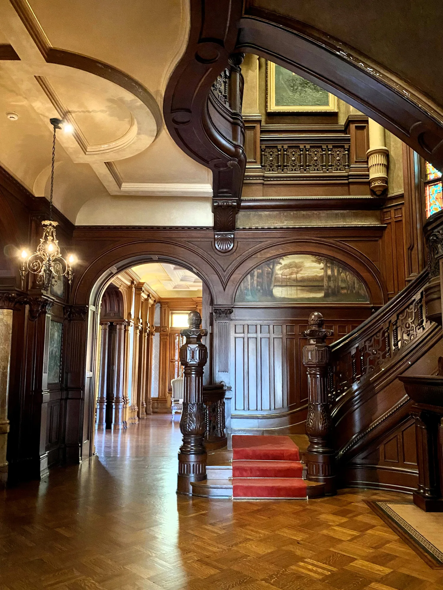 The first floor entry and main parlor of Bishop’s Palace