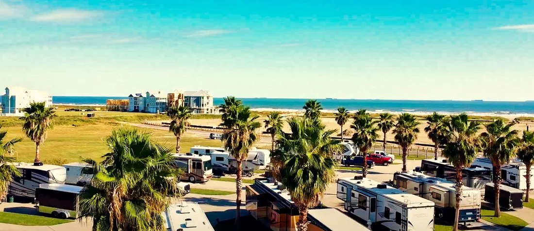 Sandpiper RV Resort with the Gulf beyond